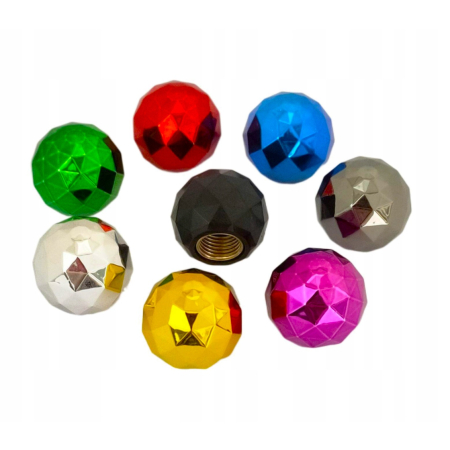 Czapki do opon kapturki na zawory przeciwpyłowe wentyle kula disco szare