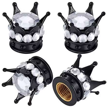 Czapki do opon kapturki na zawory samochodowe wentyle rowerowe korona 1