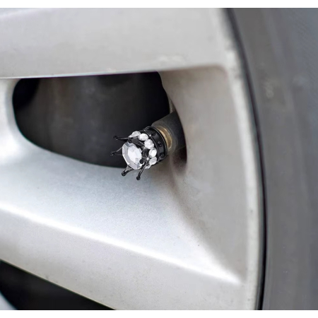 Czapki do opon kapturki na zawory samochodowe wentyle rowerowe korona 1