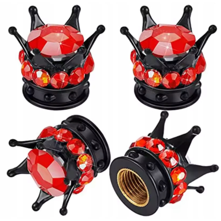 Czapki do opon kapturki na zawory samochodowe wentyle rowerowe korona 4