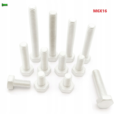 M6x16 śruba aluminiowa sześciokątna din 933 aluminium śruby aluminiowe 7075